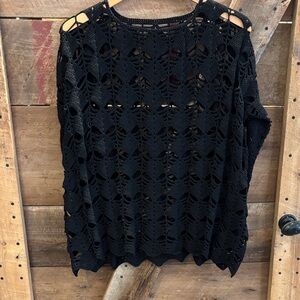 Like new hand, crocheted cotton sweater